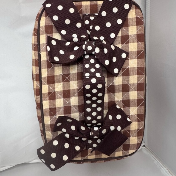 Brown Checkered Women's Bag - Picture 4 of 5